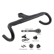 28.6/31.8mm Full Carbon Integrated Handlebar Road Bicycle Drop Bar With Holder