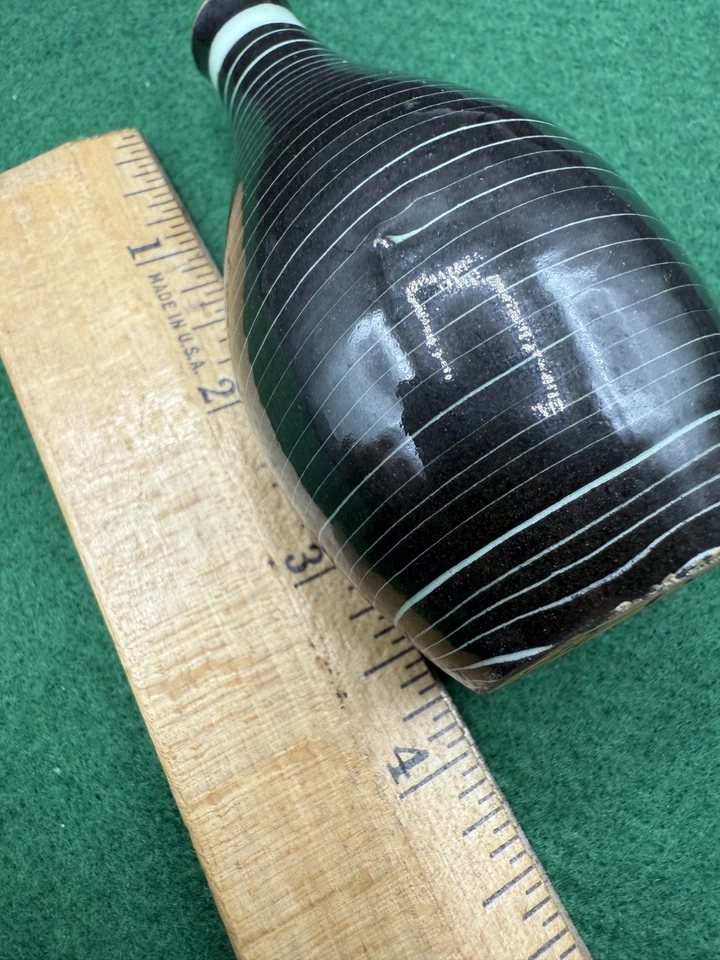 Herman A. Kahler Denmark MCM bud vase miniature spiral design 4” Scandanavia - Image 4 of 4