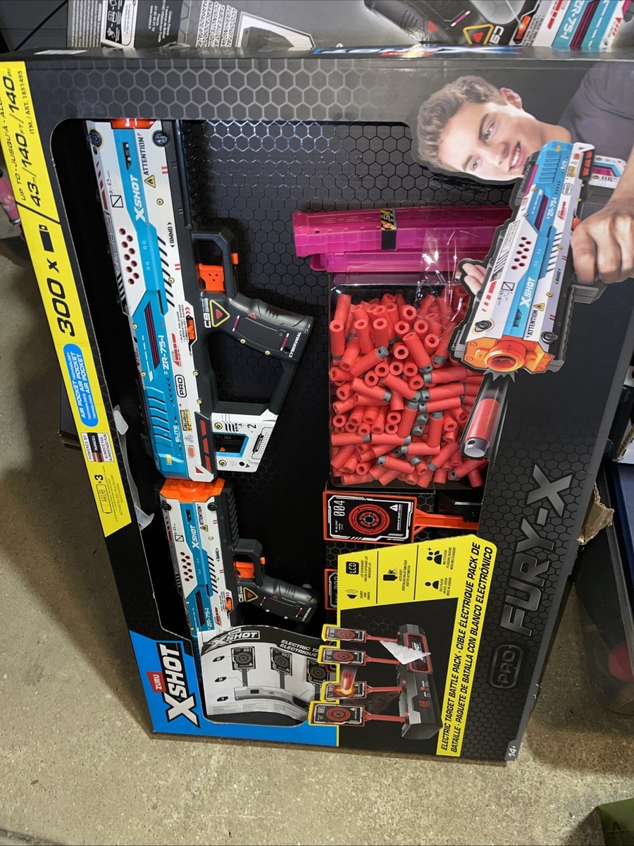 X-Shot Pro Fury-X Dart Blaster Set w/ Foam Darts & Targets MPN