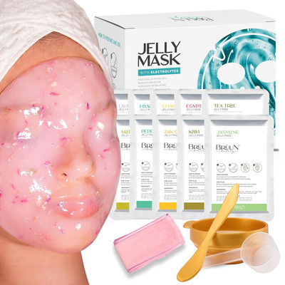 Peel-Off Jelly Mask Premium Modeling ''Rubber Mask'' Spa Set - 10 Treatments (24K 