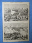2 1894 Civil War Prints - Battle of Gettysburg, Little Round Top, July 2, 1863