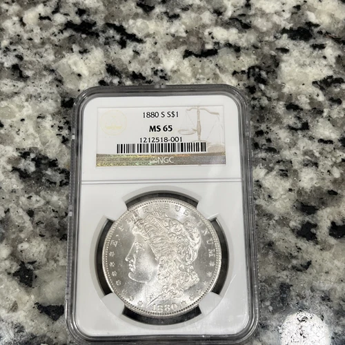 1880-S MORGAN DOLLAR NGC MS65 FLASHY!