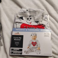 I Love My Mummy Halloween Costume for Infant Size 0-6M by Way to Celebrate New