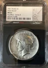 1921 High Relief Peace Dollar $1 NGC MS61