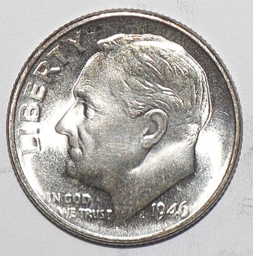 1946 D Roosevelt Dime CHOICE BRILLIANT UNCIRCULATED (J301)