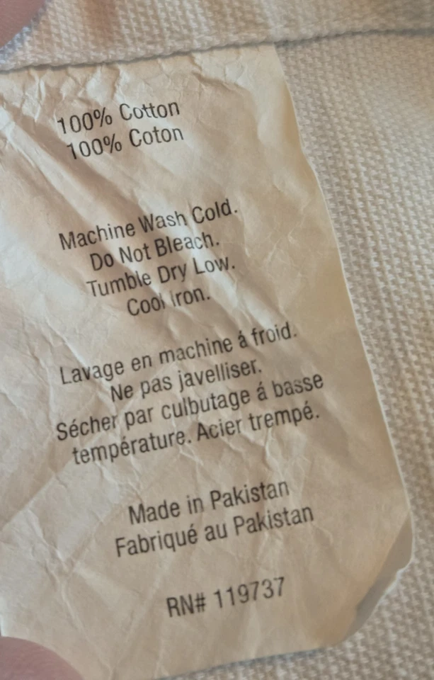 CORTINA DE DUCHA VINTAGE ESTAMPADA EN BLOQUE 100% algodón Pakistán 75x71 Foto 4 de 4