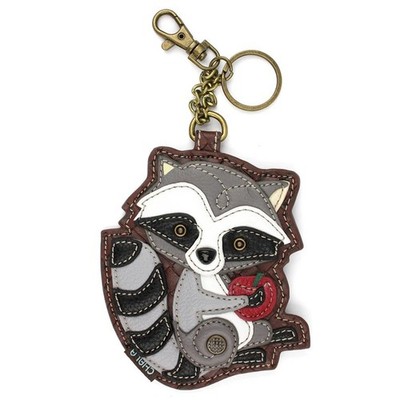 Chala RACCOON Key Fob-Coin Purse Keychain, Purse Charm 5 x 5 x 0.3'' NWT