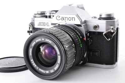 [Exc+5] CANON AE-1 Silver + 35-70mm F/3.5-4.5 Zoom Lens From Japan