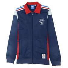 Adidas Men's Navy Red Great Britain Team GB Track Jacket L