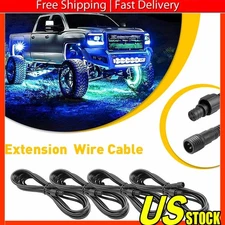 4X 10ft Extension Connector For RGB Wire Cable LED Rock Strip Lights Glow AUXITO