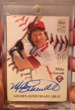 Mike Schmidt 2001 Topps Golden Anniversary Great AUTO #GAA-MS