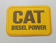 Cat Diesel Power Embroidered Iron/ Sew On Patch