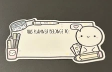 NEW The Coffee Monsterz Co. “This Planner Belongs To:” Sticker TCMC