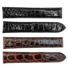 Genuine Crocodile to fit Cartier Deployment Buckle Leather Straps 15mm 17mm 