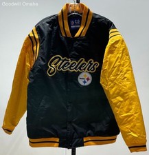 NFL Ultra Game Men's Size L Black/Yellow Pittsburgh Steelers Jacket NWT