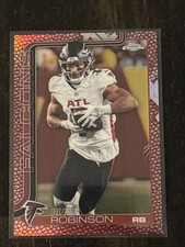 2025 Topps Chrome Football Bijan Robinson #16 Leather Refractor Atlanta Falcons