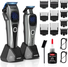 Professional Hair Clippers for Men - Barber Clippers & Zero-Gapped Trimmer Combo