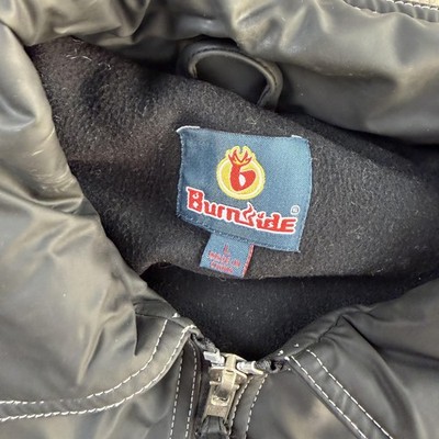 Burnside Jacket Mens Large Black Reflective Motorcycle Full Zip