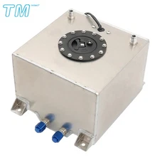 Fuel Cell Gas Tank 5 Gallon +level Sender Racing/street Drift/polished Aluminum