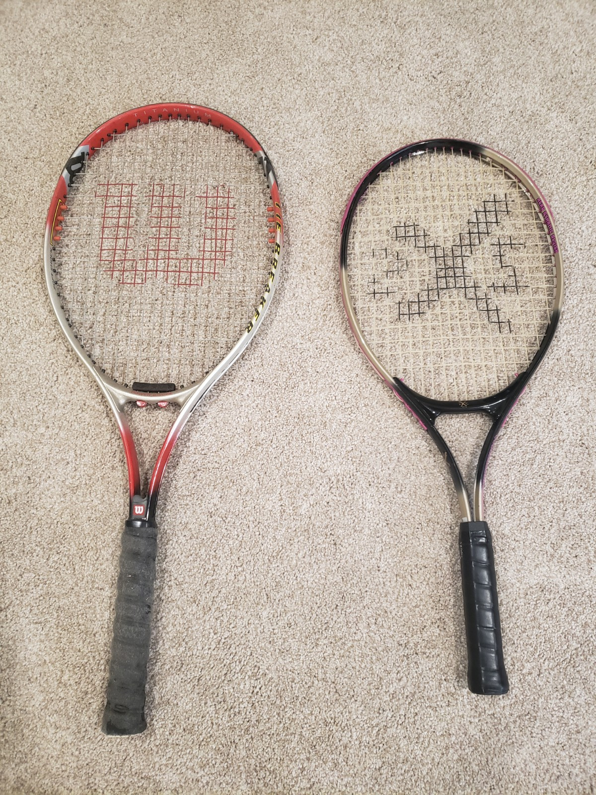 2 Tennis Raquets: 1 Wilson And 1 2XS Sports. Both In Good Us