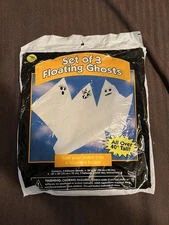 Vintage Halloween SunHill Set Of 3 Floating Ghosts Over 40” Tall 3 Packs