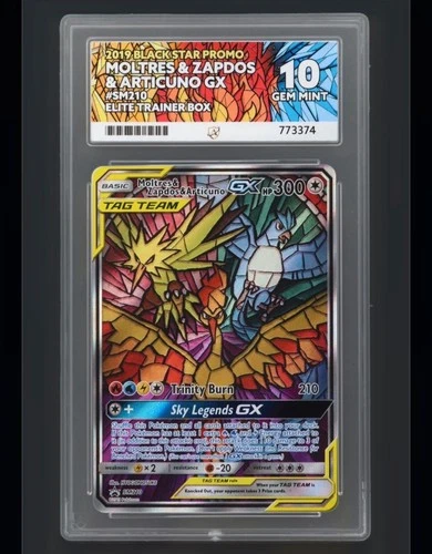 SM210 Moltres Zapdos Articuno ACE Grading 10 Black Star Promo Pokemon TCG