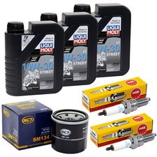 Öl Inspektion Set 3L für Honda NT 700 V Deauville 2006-2016 Ölfilter Zündkerzen