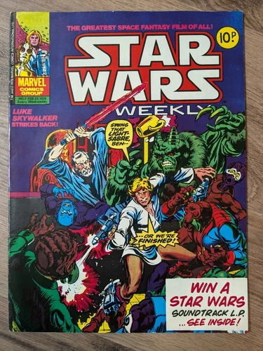 Star Wars Weekly #3 Marvel UK 1978 - Great Pics! - Extremely Hard To Find!