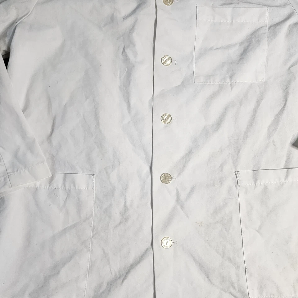 Lab Coat Unisex XL White Mm k BROWARD COLLEGE LONG SLEEVE. - Image 3 of 4