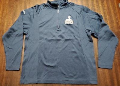 Nike Golf 1/4 Zip Pullover Warmup Top Mens Large Blue SB XLIX