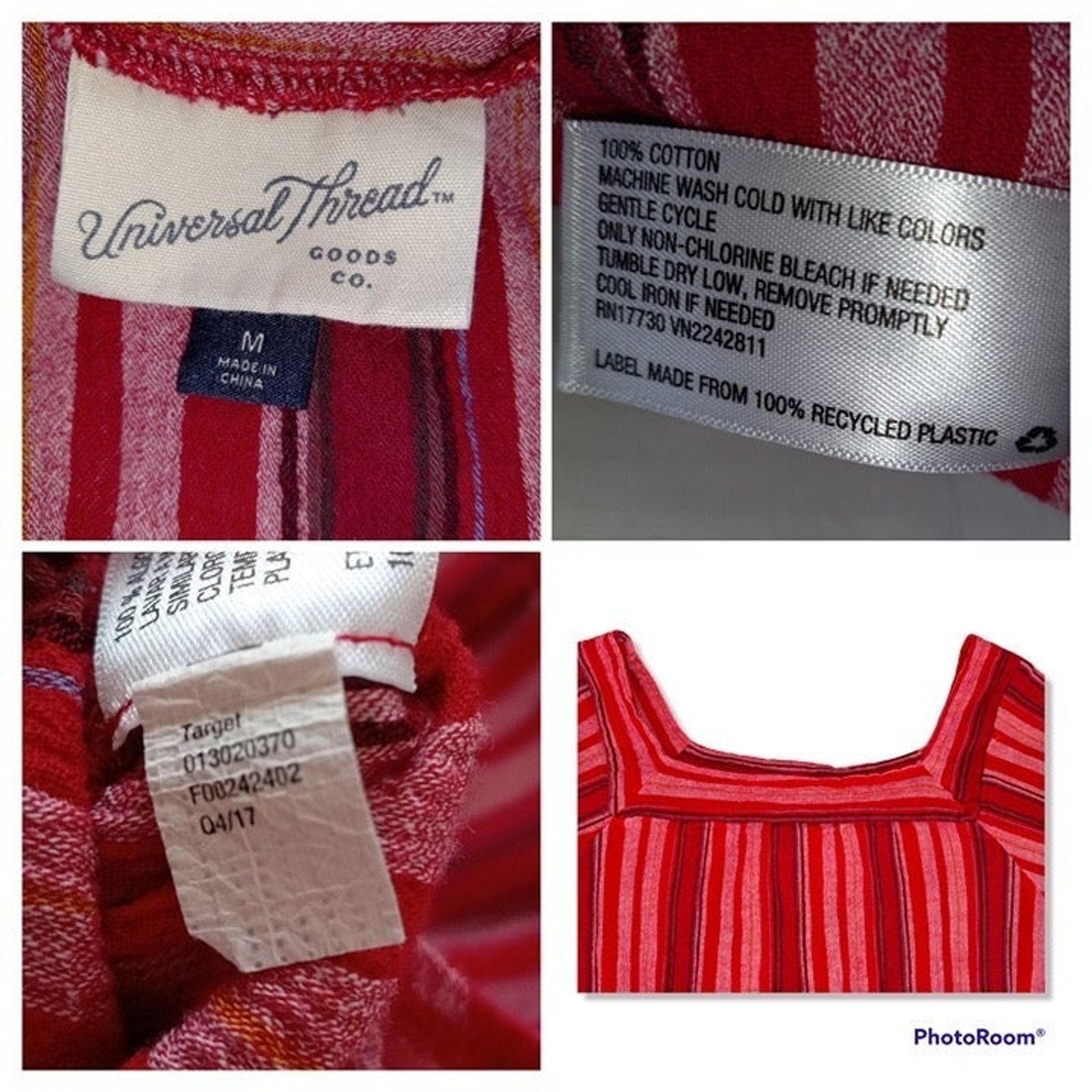 Universal Thread Striped Peasant Top -Medium-Ange… - image 2