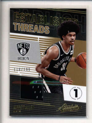 JARRETT ALLEN 2018/19 PANINI ABSOLUTE ESTABLISHED THREADS JERSEY #118/199 AN2293