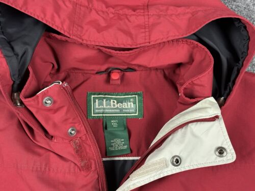 LL Bean Men's 2XL Nylon 3 in 1 Full Zip Jacket System 0BCY9 Red Hooded Coat - Picture 3 of 12