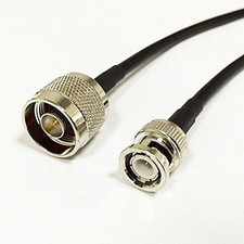 20" N type Male Plug to BNC Male RF Coax Cable Adapter RG58 50cm