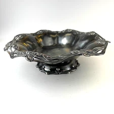 Forbes Silver Co 233 Art Nouveau Footed Bowl Iris Floral Antique