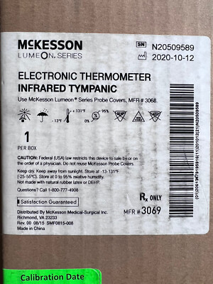 McKesson LUMEON Tympanic Ear Thermometer Digital Display 3069 1 Each