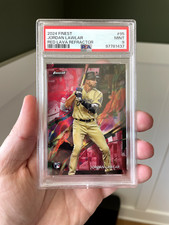 Jordan Lawlar Common Red Lava Refractor /10 - 2024 Topps Finest #95 - PSA 9