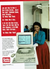 1993 Vintage Print Ad Radio Shack 486 PC Windows CD-Rom Drive Computer Software