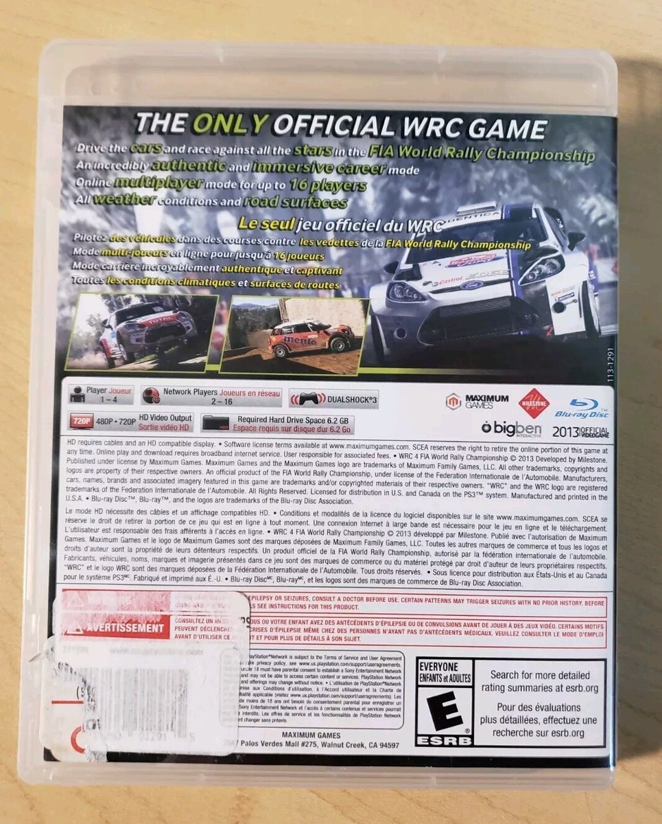 WSC FIA WORLD RALLY CHAMPIONSHIP 輸入版 WRC 4: FIA World Rally Championship (Sony PlayStation 3
