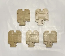 ELECTRICAL TERMINAL BLOCK WEIDMULLER SAK4 600V DIN 4MM2 22-10 LOT OF 5 USED