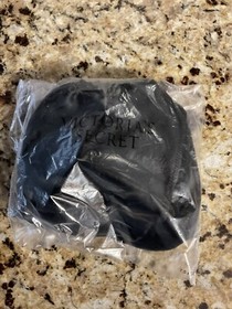 NWT Victoria Secret DREAM ANGELS Satin Bow V-String Panty Large Black Christmas