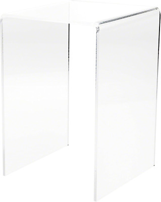 Set of 2 Clear Acrylic Vertical Display Risers - 12''H x 8''W x 8''D