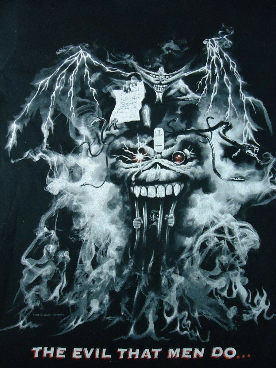 IRON MAIDEN WOMENS T-SHIRT CONCERT MAIDEN ENGLAND 2012 THE EVIL
