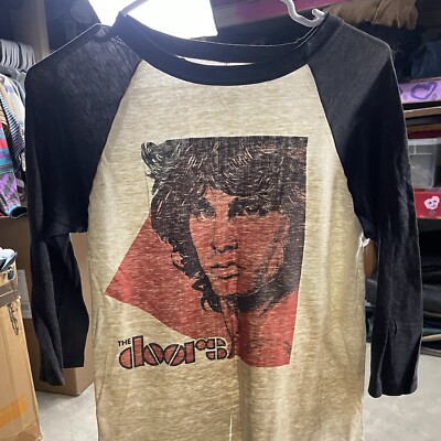 Vintage 60s 70s The Doors Jim Morrison T Shirt Raglan S Rock Tour 
