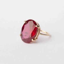 Natural Ruby Rings Ruby Gemstone Ring In 14k Gold Plated 925 Silver Jewelry Item