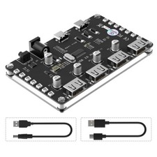 4 Port USB 2.0 Hub with 3528 colorful LED and auxiliary power for PC, Laptop
