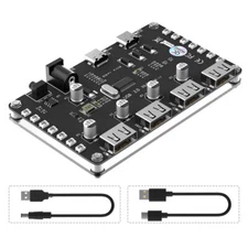 4 Port USB 2.0 Hub with 3528 colorful LED and auxiliary power for PC, Laptop