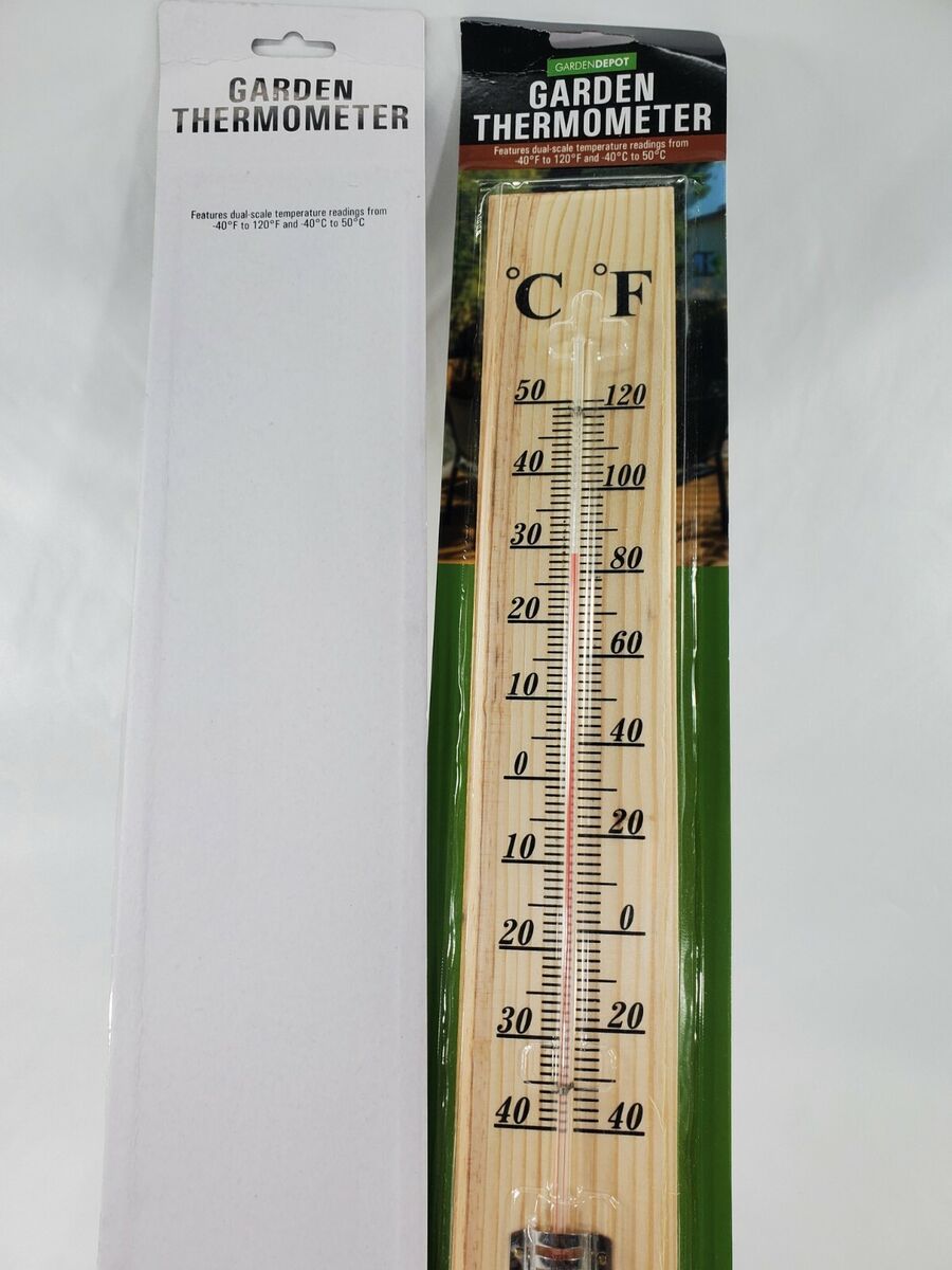 2 Pack Wooden Gaeden Depot Jumbo Thermometer Patio, Garden