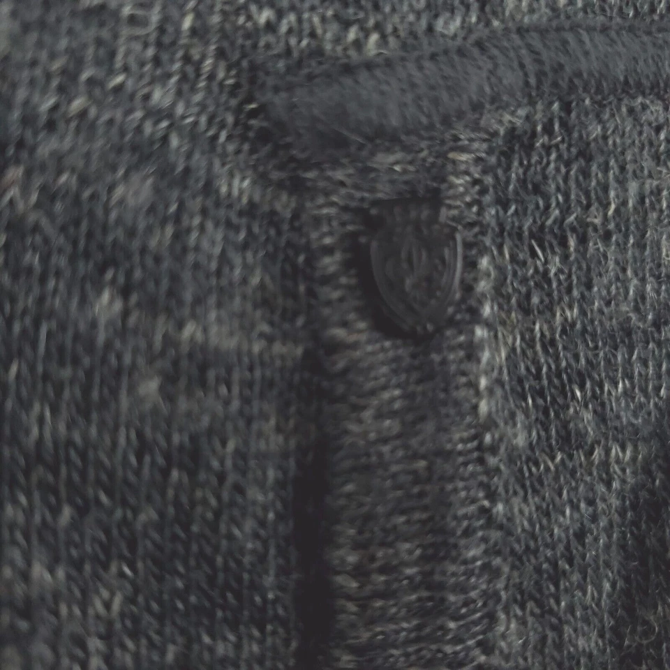 NUEVO Suéter Buffalo David Bitton Azul Gris Para Hombres L Gris Lino Lana Capucha Oculta Foto 4 de 4