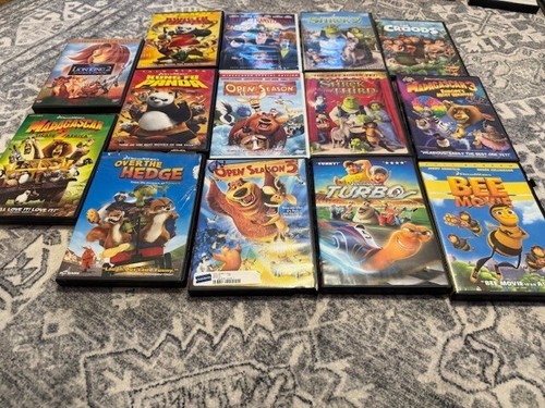 14 Kids DVD Movies Open Season Over the Hedge Madagascar Bee Movie Croods Etc - Picture 2 of 4